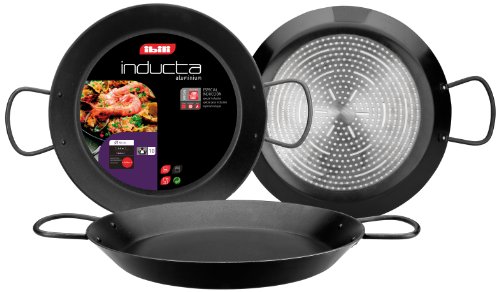 Ibili 410242 Plat à Paella Aluminium Inducta 42 cm (Pour 10 personnes)