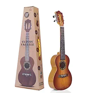 LUCHILA 4-string Acoustic Guitar Learning kids Toy| 4 String Decor Guitar Childrens Musical Instrument Educational Toy Small Guitar for Beginners Kids (multi color).