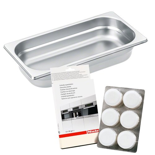 Preisvergleich Produktbild Miele DGG 2 ungelocht Dampfgarerschale / Edelstahl / Boden geschlossen + Miele Entkalkungstabletten 6er