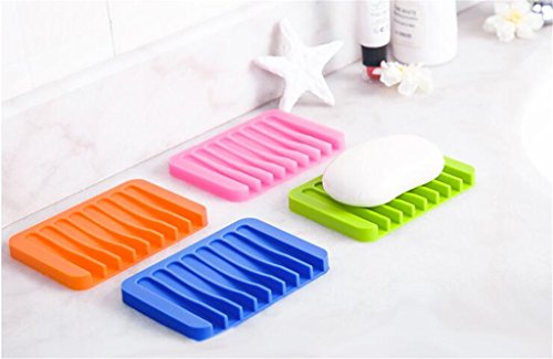EP Selbstleerend Silikon Dusche Seifenschale , Seifenhalter, Seifenablage (4 pcs colors) - 4