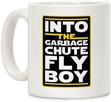 Into The Garbage Chute Fly Boy White 11 Oz Ceramic Coffee Mug Little Gift Funny Mug