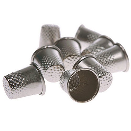 Blue Vessel 10pcs Vintage Finger Fingerhut Protector Nähen Pin Nadel Metall Schild - 2