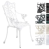 CLP aluminium garden chair DURGA, metal chair, antique style white