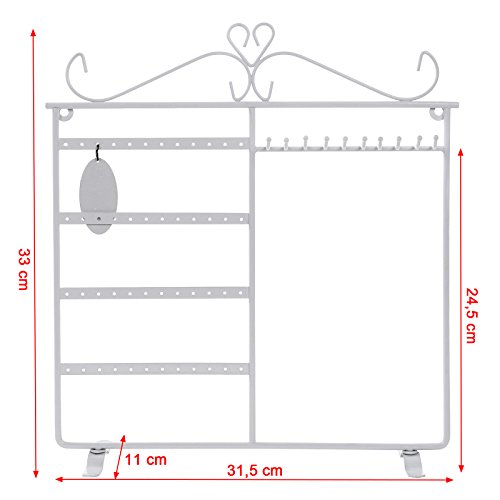 Songmics Neu Schmuckständer Metall Weiß JDS002W - 5