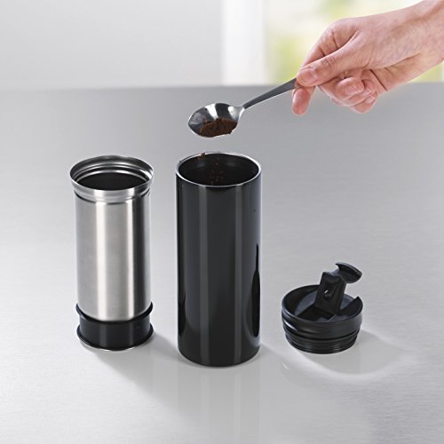 French Press to go Thermo-Becher-Kaffeebereiter to go Becher 2in1 300ml ( Keine fortlaufende Extraktion! Kaffee wird im Zeitverlauf nicht stärker ) - 2
