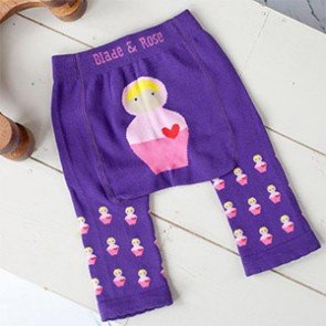 Babushka Baby Leggings/footless tights from Blade and Rose - russian doll (0-6 mths)
