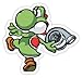 Produktbild Yoshi Throwing Turbo (Size W8.7 x H8.2 Centimeter) Car Motorcycle Bicycle Skateboard Laptop Luggage Vinyl Sticker Graffiti Decal Bumper Sticker
