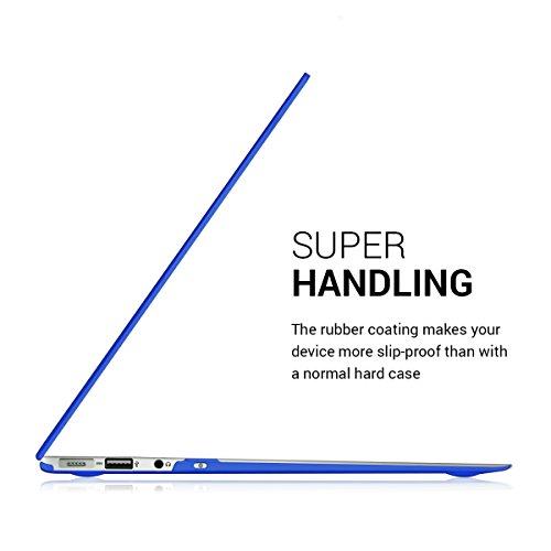 kwmobile Hardcase Laptop Hülle für Apple MacBook Air 13″ (ab Mitte 2011) – Dunkelblau dünne gummierte Schutzhülle Cover Case Tasche - 3