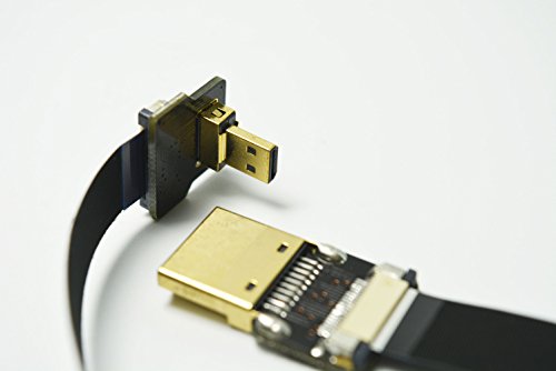 Neue schwarze FPV HDMI Kabel Micro Schnittstelle zu Standard-Schnittstelle für Gopro Sony A7RII A7SII A9 A6300 A6500 (eine umgekehrte Sockel A6000) 90 Grad DJI 30CM - 4