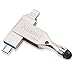 Produktbild IOS Flash Drive 128 GB USB 3.0 Memory Stick Mit Induktiver Touch-Kopf, Lightning Connector bereit für iPhone iPad Android und PC, Auanoz Externen Speicher Memory Stick (Silber)