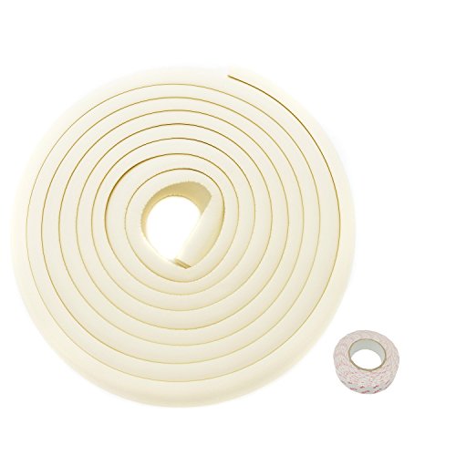 HIMRY 5M (16.4ft) Thicken Edge Protection, L-shaped Foam Edge Guards, Premium Childproofing Protector, Child Baby Safety Protector, Anti Collision Baby Cushion Bumper Strip, KXD7000 ivory