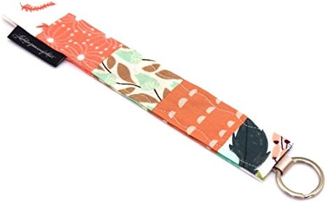 Pet Factory ID Key Holder Key Chain Cotton Unique Patchwork Hand Made Into Erfurt Einheitsgröße Orange Grün U03