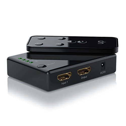 CSL – 4k HDMI Switch / 4 Port HDMI-Umschalter automatisch | 3D, CEC, ARC | 36 Bit Deep Color | Full HD 1080p / Ultra HD 2160p / Auflösung: bis 4k bei 30Hz - 2