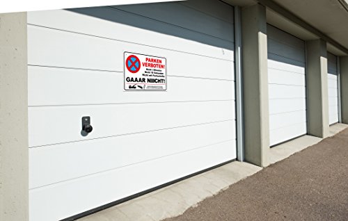 TATMOTIVE PS01 Parkverbotsschild lustig Schild Parken verboten inkl. Schrauben & Löcher / Anti-Graffiti Schutz / 300 x 200 x 3 mm - 2