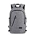 Produktbild LIDIWEE Laptop-Rucksack, Reise-Computer-Tasche, diebstahlsichere wasserdichte College-Schule-Büchertasche, USB-Ladeanschluss für Laptop-Notebook, grau