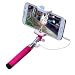 Produktbild Prevently Selfie Stick Stativ Selfiestick Halter mit Fernbedienung Palm Mini Selfiestick Handheld erweiterbar selbst Pole Stativ Monopod Stick für Smartphone Für iPhone 4 4S 5S 5 6 6 Plus (Hot Pink)