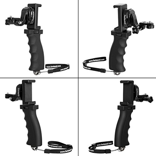 FantasealÂ® Grip per Fotografica d'azione Grip della fotocamera DSLR Selfie Stick Grip per Viaggio Grip per Sony Maniglia il supporto Stabilizzatore, con Clip per Smartphone (fino a schermo da 5,5 