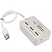 Produktbild ONCHOICE 3 Port Hub USB 3.0 Datenhub Aluminium Slim Extra Leicht Super Speed Extra Leicht Verteiler Multifunktions Adapter Mit TF/SD Anschluss Kartenleser Card Reader unterstützt für MacBook,Windows Laptop und alles USB 3.0 kompatibel Geräten