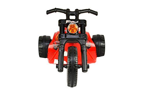 Kinderfahrzeug - Elektro Kindermotorrad- Chopper - 2 Motoren - 6V7Ah- Scheinwerfer - Stoßdämpfer (Rot)