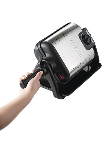 Tefal WM756D Waffeleisen Kingsize, Brüssler Art, 180 Grad drehbarer Backraum, 1200 W, edelstahl / schwarz - 4