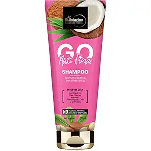 StBotanica GO Anti-Frizz Hair Shampoo - With Coconut Oil, Shea Butter, Keratin, No SLS/Sulphate, Paraben, Silicones, Colors, 200ml