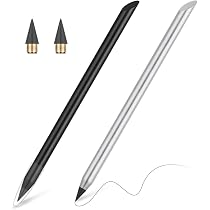 Crayon Infini APLI - Mine HB Rechargeable - Corps Rose - Écrit Sans Taille-Crayon - 16km D'Écriture