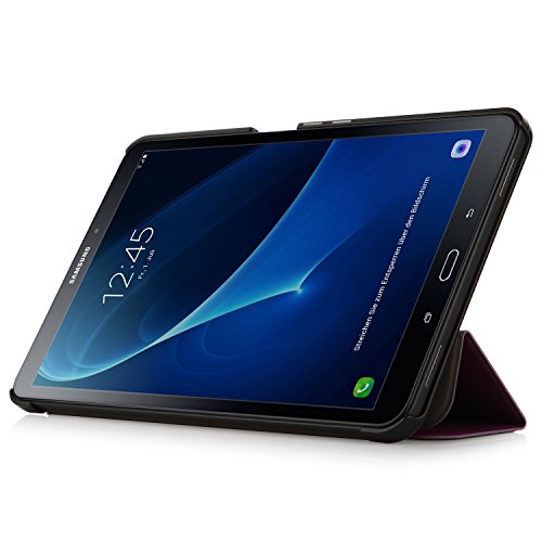 iHarbort® Premium Hülle für Samsung Galaxy Tab A 10.1 (SM-T580/T585) – Samsung Galaxy Tab A 10.1 hülle Etui Schutzhülle Case Cover Holder Stand mit Smart Auto Wake / Sleep-Funktion (Lila) - 2