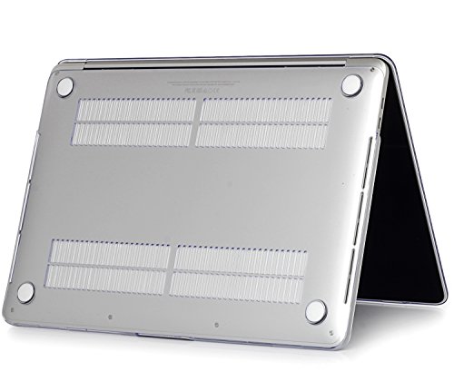 TECOOL MacBook Air 13 Hard Case  Slim Plastik Hartschale Schutzh  lle Snap H  lle f  r Apple MacBook Air 13 3 Zoll Modell A1466 and A1369 - Kristallkl