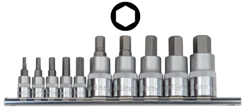 Famex Werkzeug 10710 Bit-Einsätze für Innensechskant-Schrauben, 3 - 14 mm, 10-teilig