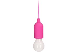 Adviti Virone LA-5/T Lampe Ampoule a Suspendre LED Veilleuse à piles 1W, 3 x AAA (rose)