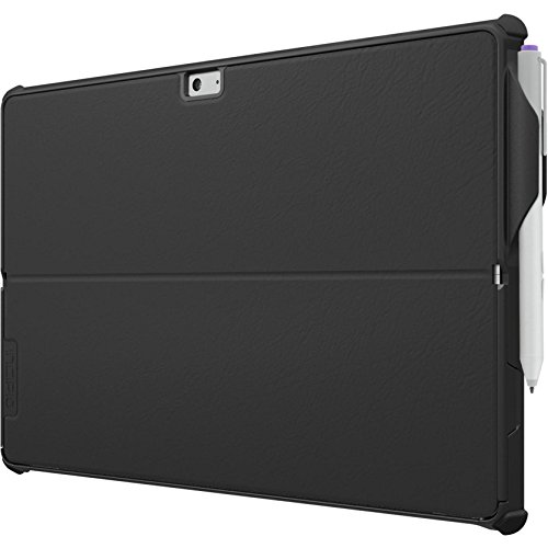 Incipio Feather [Hybrid] Schutzhülle Extrem Stabile Hülle mit Kickstand und Stifthalter für Microsoft Surface 3 - Schwarz