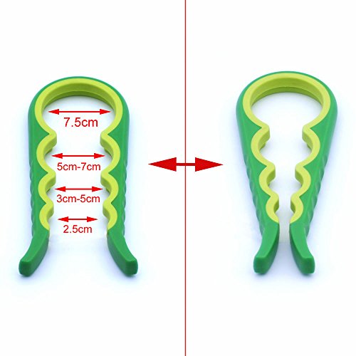 Pazzi Glasöffner und Bier Flaschenöffner Schlüsselbund, Gummisilikon Glas Deckelöffner Gute Griffe Einfache Twist für Ältere Seniors Arthritis, mit Geschenk Klein Tasche Flaschenöffner aus Metall - 4