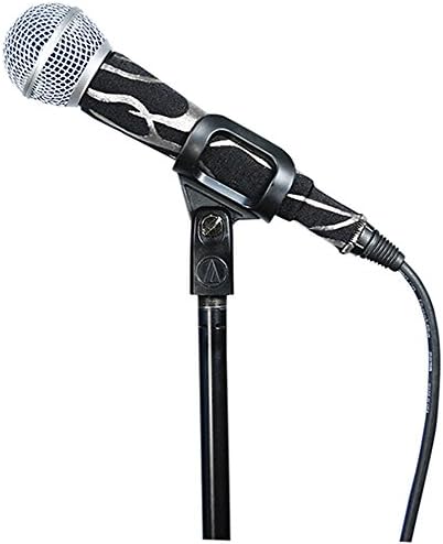 MicFx® »2185C Rock Flames Silver« Microphone Sleeve - Slip On Sleeve For Corded Mics
