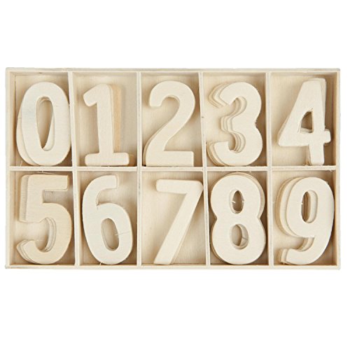Clayre & Eef 62957 Setzkasten mit Zahlen Ca. 10 x 14 cm (0 t / m 9 x 5)