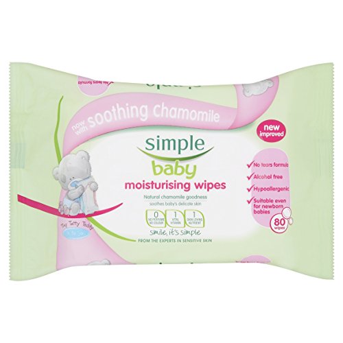 Simple Baby Moisturising Wipes 80s (Pack of 4)
