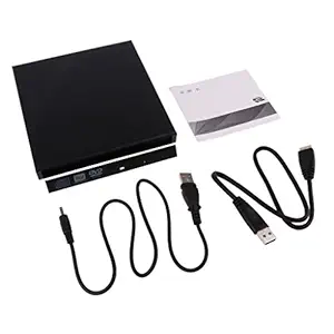 EDASH 12.7mm USB 3.0 CD DVD RW Burner Optical Drive External Enclosure Case Only-Black