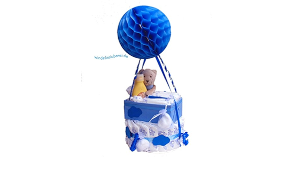 Gateau De Couches Montgolfiere Pour Garcon Ballon Chauffeur Amazon Fr Bebe Et Puericulture