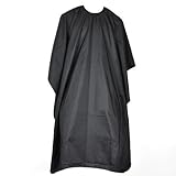 Accessotech Professional 145x120cm Salon Hair Cut Hairdressing Barbers Cape Black Gown