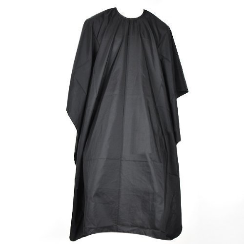 Accessotech Professional 145x120cm Salon Hair Cut Hairdressing Barbers Cape Black Gown