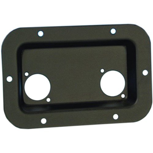 Adam Hall 8708BLK Mounting Plate 2x Plain XLR