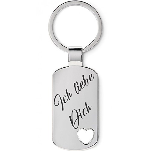 Preisvergleich Produktbild Lieblingsmensch Metall - Ich Liebe Dich Schlüsselanhänger, 12 cm, Metallic