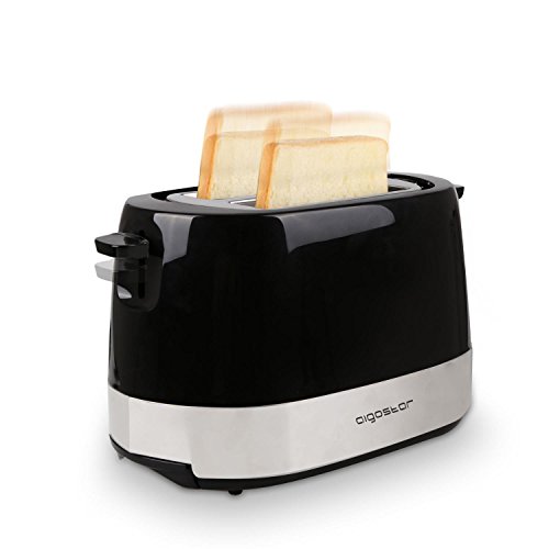 Aigostar Brotchen Black 30HIL – Toaster mit zwei Toastkammern, schwarz. 850 Watt. BPA-frei. Exklusives Design. - 5