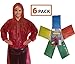 Produktbild Living Better Outdoors Regenponcho für Erwachsene (6 Stück), Kapuze mit Kordelzug und elastischen Ärmelenden, 50% dickeres Qualitätsmaterial, Notfall-Einweg-Regenponcho, 100% wasserdicht