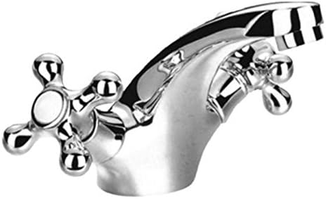 Cross Plum Double Handle Brass Basin Faucet