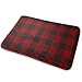 Produktbild OOworld Fußmatte Benutzerdefinierte maschinenwaschbare Fußmatte Clan MacGregor - Rot U0026 Schwarz Tartan Innen/Außen 16 x 24 Zoll, 40 cm x 60 cm