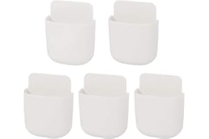 Dtoterul 5 Stück Fernbedienung Halter Fernbedienungshalter Wand Wandhalterung Wandmontage Handyhalter Fernbedienung Halter ABS Wandmontage Aufbewahrungsbox Selbstklebende