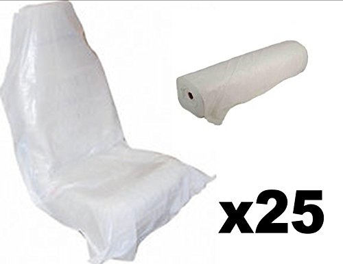 Preisvergleich Produktbild 25 x Einweg Kunststoff Autositzbezüge Displayschutzfolie 13 Mikron Mechaniker Garage