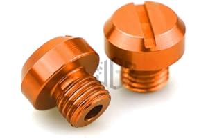 RULLZ 3pcs M10*1.25 Motorcycle CNC Aluminum Rear View Mirror Hole Plug Screws Caps Bolts Fit For DUKE 250 390 790 1090 1190 1290 ADV (Color : Orange)