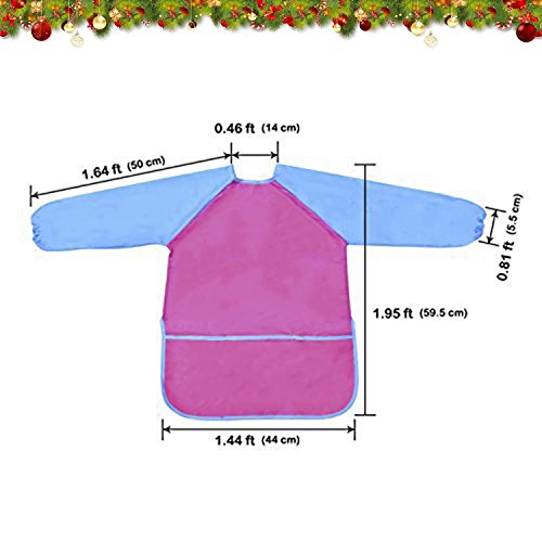 Newcomdigi Kinder Malkittel Kinder Bastelkittel Kinder Schürze Malschürze langarm 2-5 Jahre - 2