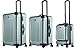 Produktbild JSA 3er Reisetrolley-Set aus ABS - Polycarbonat Mix, je 4X 360° Leichtlaufrollen Koffer, 70 cm, 170 L, Silber Matt